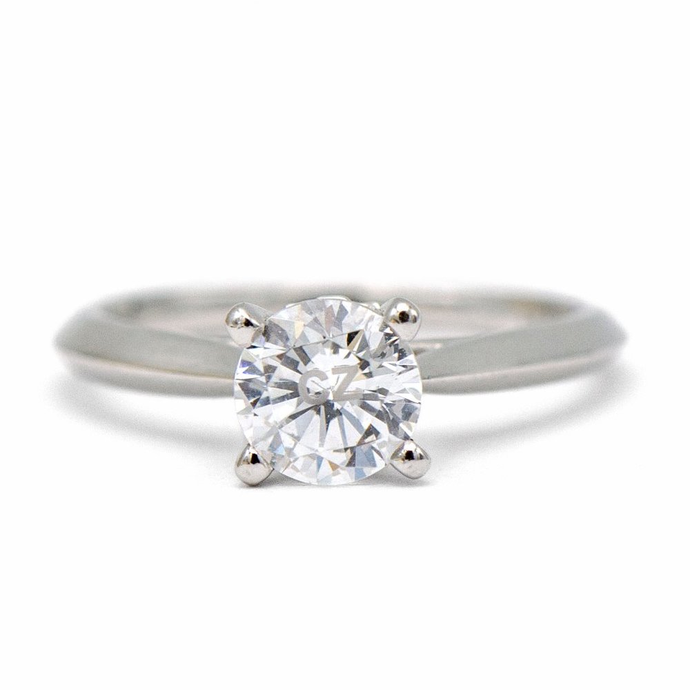 Scott Kay 14k White Gold Solitaire Engagement Ring